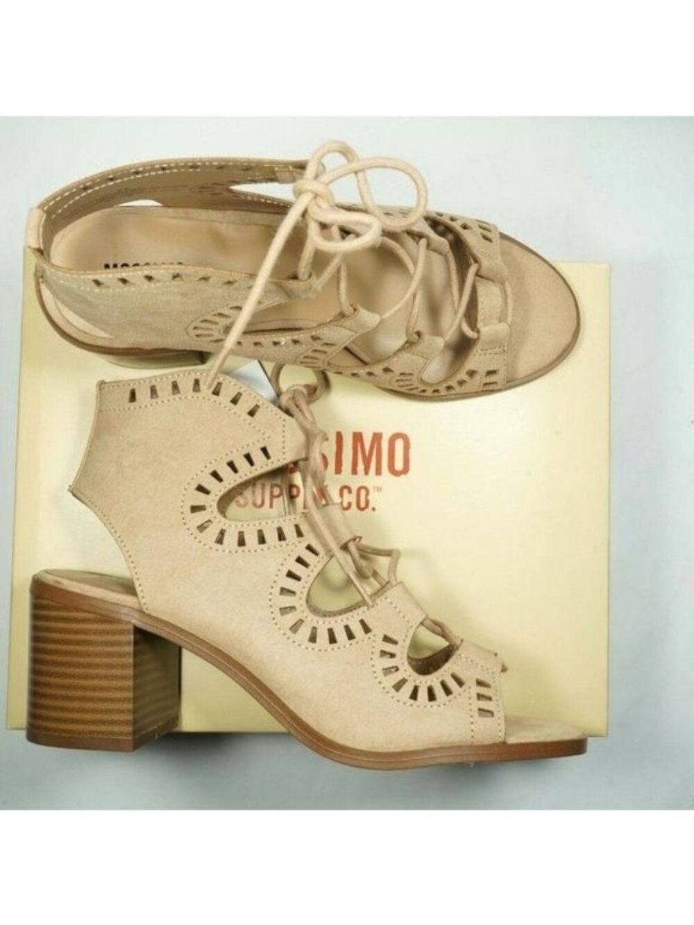 NEW MOSSIMO Women's 5.5 Tan heels sandals wedge Maeve Blush 9601257 - Picture 6 of 8